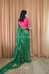 Love At First Sight Green Saree